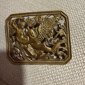 Vintage Brass Gold Brooch from the museum company.